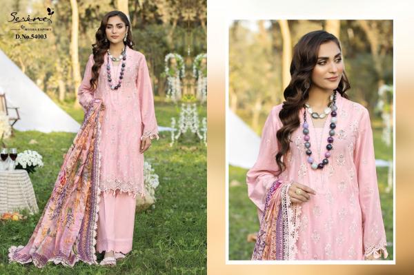 Serine Adan Libas Fuchsia Chiffon Dupatta Pakistani Suit Collection